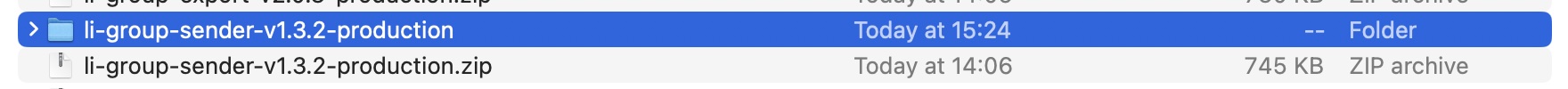 unzip LinkedIn Group Sender chrome extension